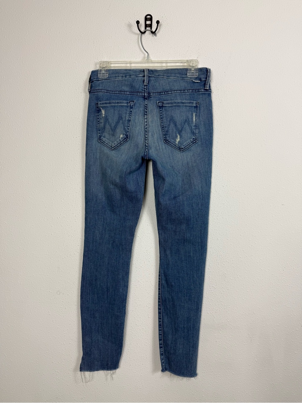 Mother THE LOOKER STEP ANKLE FRAY JEAN in Where There’s Smoke Sz 27 - Picture 5 of 8